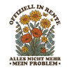 Rentnerin Retro Wildblumen Abschied Rente