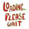 Loading Please Wait Neon Retro Text