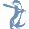 Otter Baseball Silhouette