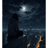 Night on Rooftop Rain