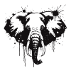 Elephant Ink Splash Black