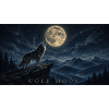Moonlit Wolf Howl Over Peaks