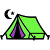 Camping Tent Moon Graphic