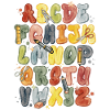 Buntes Aquarell-Alphabet für den Schulanfang