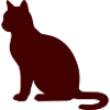 Red Cats Silhouette
