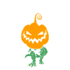 Funny Halloween Pumpkin Dino
