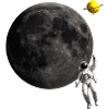 Astronaut and Moon Balloon