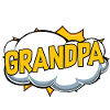 Super Grandpa Comic Motif