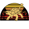 Grandparsaurus Sunset Dino Print