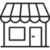 Storefront Line Icon Einzelhandelsgeschäftsgebäude