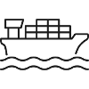 Frachtschiffslinie Icon Maritime Shipping Logistics S