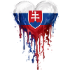 Heart Flag Slovakia Drop Flag