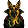 German Shepherd Halloween Vampire Costume