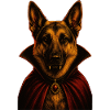 German Shepherd Halloween Vampire Costume