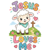 Jesus Lamb Cartoon Love Me