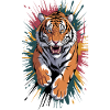Majestic tiger wildlife art