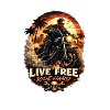 Live Free Ride Hard Biker