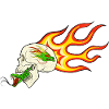 Retro Biker Motif – Flame Dragon & Snake