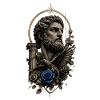 Tattoo art with blue rose