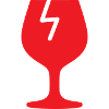 Zerbrechliches Glas-Solid-Icon-Griff mit Sorgfalt Versand