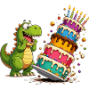 Dino Birthday Cake Parade
