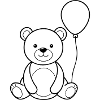 Teddy Bear Holding Balloon