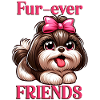 Fell-Ever-Freunde süßes Shih Tzu-Mädchen