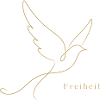 Goldene Freiheit – Filigrane Buchstaben & Taube