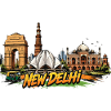 New Delhi Comic Skyline