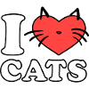 I Love Cats Heart Logo