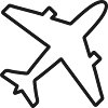Flugzeuglinien-Icon Luftfahrtflugflugzeug