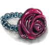 Rose heart with pearls