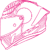 Neon Pink Helmet - Visor