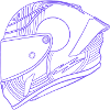 Neon Purple Helmet - Visor