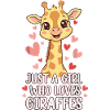 Girl Loves Giraffe Hearts