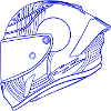 Neon Blue Helmet Visor