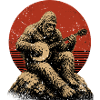 Sasquatch-Bigfoot Banjo Player Banjo