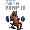 Powerbär im Fitness-Look