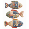 Patchwork Crochet Fish Trio