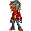 Vibrant Street Portrait Figure