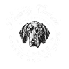 Dog Love Coffee Motif Badge