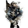 Coffee Chimp in Denim: Urban Chill