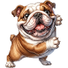 Happy Bulldog Motif