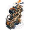 Floral mountain bike ascent
