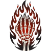 Flaming Skeleton Hand