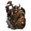 Viking with axe and shield