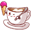 Kawaii Coffee Cone Mascot