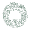 Green plant wreath
