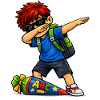 Dabbing ABC-Schütze rote Haare (Ginger)