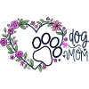 Flower Heart Dog Mom